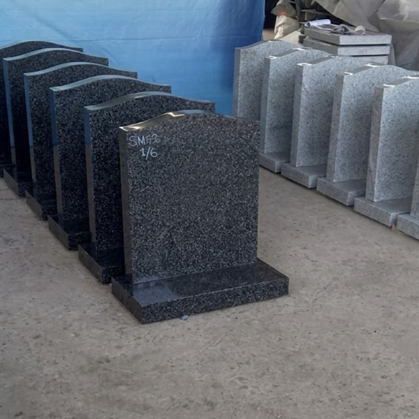 black and grey ogee headstones